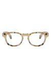 Fifth & Ninth Rumi 55mm Round Blue Light Blocking Glasses In Cream Torte