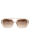 Fifth & Ninth Ryder 57mm Polarized Aviator Sunglasses In Tan/tan