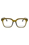 Fifth & Ninth Sage 53mm Round Blue Light Blocking Glasses In Transparent Moss/clear