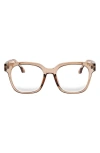 Fifth & Ninth Sage 53mm Round Blue Light Blocking Glasses In Transparent Tan/clear