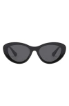 Fifth & Ninth Sasha 65mm Oversize Polarized Cat Eye Sunglasses In Black