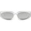 Fifth & Ninth Shea 59mm Polarized Gradient Oval Sunglasses In Silver/silver