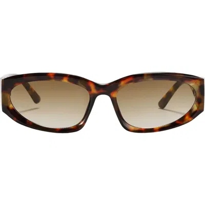 Fifth & Ninth Shea 59mm Polarized Gradient Oval Sunglasses In Torte/brown