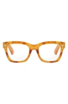 Fifth & Ninth Shiloh 64mm Square Blue Light Blocking Glasses In Orange Torte