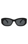 Fifth & Ninth Simone 55mm Polarized Geometric Sunglasses In Black