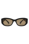 Fifth & Ninth Simone 55mm Polarized Geometric Sunglasses In Black