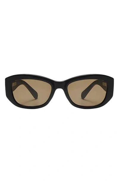 Fifth & Ninth Simone 55mm Polarized Geometric Sunglasses In Black
