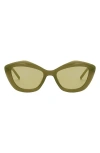 Fifth & Ninth Sloane 54mm Polarized Cat Eye Sunglasses In Green