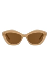 Fifth & Ninth Sloane 54mm Polarized Cat Eye Sunglasses In Brown