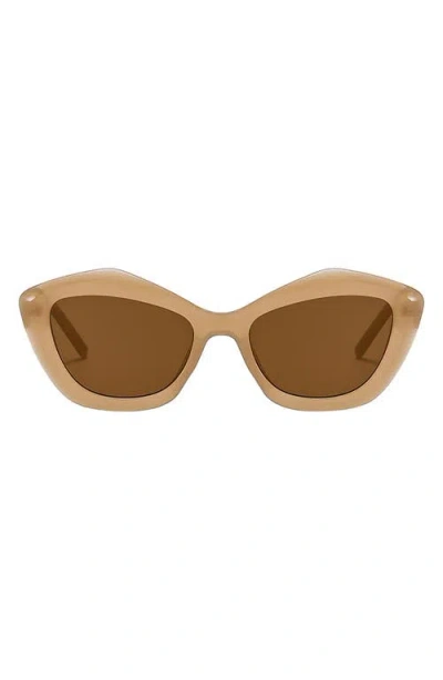 Fifth & Ninth Sloane 54mm Polarized Cat Eye Sunglasses In Brown