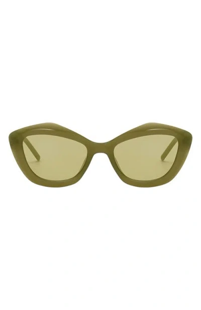 Fifth & Ninth Sloane 54mm Polarized Cat Eye Sunglasses In Green