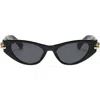 Fifth & Ninth Story 69mm Oversize Polarized Cat Eye Sunglasses In Black