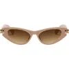 Fifth & Ninth Story 69mm Oversize Polarized Cat Eye Sunglasses In Neutral