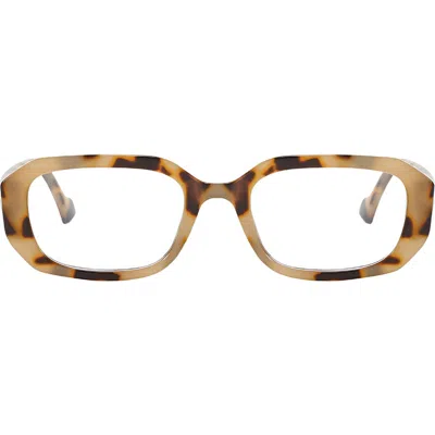 Fifth & Ninth Talon 52mm Square Blue Light Blocking Glasses In Brown