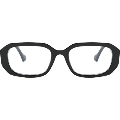 Fifth & Ninth Talon 52mm Square Blue Light Blocking Glasses In Black