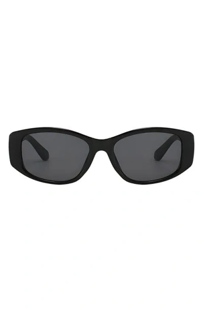 Fifth & Ninth Tara 55mm Polarized Geometric Sunglasses In Black