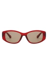 Fifth & Ninth Tara 55mm Polarized Geometric Sunglasses In Red