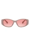 Fifth & Ninth Tara 55mm Polarized Geometric Sunglasses In Pink