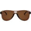Fifth & Ninth Thayer 50mm Polarized Aviator Sunglasses In Brown