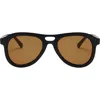 Fifth & Ninth Thayer 50mm Polarized Aviator Sunglasses In Black