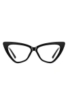 Fifth & Ninth Vanna 55mm Cat Eye Blue Light Blocking Glasses In Black