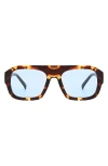 Fifth & Ninth Vesper 68mm Polarized Oversize Aviator Sunglasses In Brown