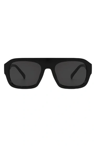 Fifth & Ninth Vesper 68mm Polarized Oversize Aviator Sunglasses In Black