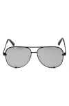 Fifth & Ninth Walker 61mm Polarized Aviator Sunglasses In Black/silver