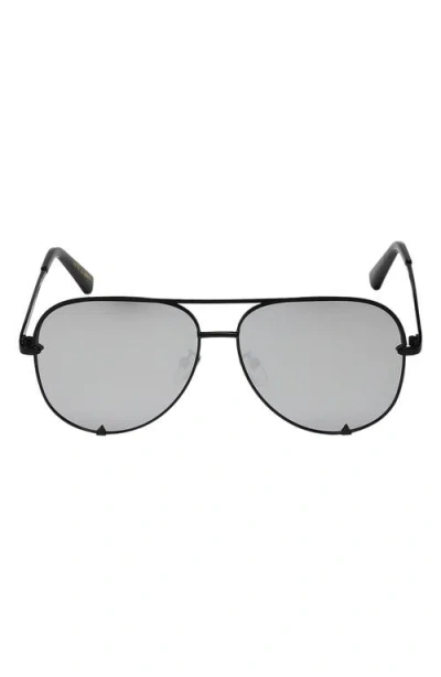Fifth & Ninth Walker 61mm Polarized Aviator Sunglasses In Black/silver