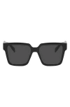 Fifth & Ninth West 62mm Oversize Polarized Square Sunglasses In Black