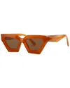 Fifth & Ninth Women's Alaia 53mm Polarized Sunglasses In Orange