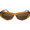 Fifth & Ninth Wren 52mm Polarized Geometric Sunglasses In Caramel/brown
