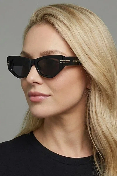 Fifth & Ninth Wren Geometric Polarized Sunglasses In Black, Women's At Urban Outfitters