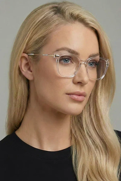 Fifth & Ninth Yara Square Blue Light Glasses In Clear, Women's At Urban Outfitters In Transparent
