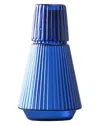 Fifth Avenue 2pc Ribbed Carafe & Cup Set In Blue