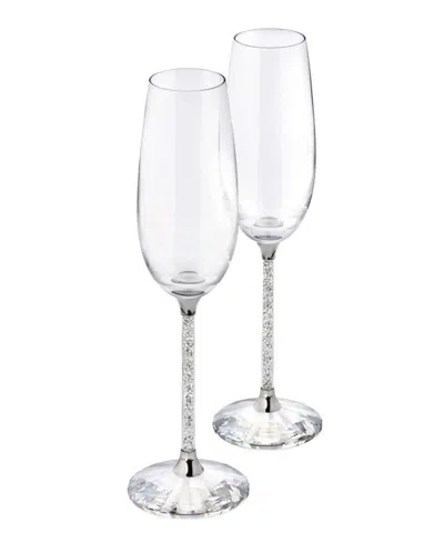 Fifth Avenue Manufacturers Champagne Flutes, Set Of 2 In Clear