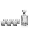 Fifth Avenue Manufacturers Loretto 7 Piece Whiskey Set In Clear
