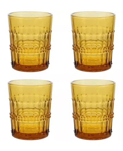 Fifth Avenue Manufacturers Old Fashioned Glasses, Set Of 4 In Amber