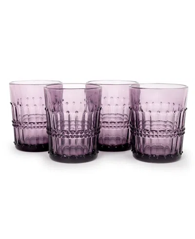 Fifth Avenue Manufacturers Old Fashioned Glasses, Set Of 4 In Purple