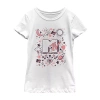 Fifth Sun Big Kid Girls Round Neck Short Sleeve Regular Fit Mtv Graphic T-shirt In White
