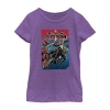 Fifth Sun Black Adam Little & Big Kid Girls Crew Neck Short Sleeve Regular Fit Dc Comics Graphic T-shirt In Purple