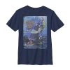 Fifth Sun Captain Hook Little & Big Kid Boys Crew Neck Short Sleeve Regular Fit Peter Pan Graphic T-shirt In Blue