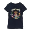 Fifth Sun Disney Encanto Little & Big Kid Girls Crew Neck Short Sleeve Slim Fit Encanto Graphic T-shirt In Blue