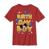 Fifth Sun Disney Little & Big Kid Boys Crew Neck Short Sleeve Slim Fit Mickey Mouse Graphic T-shirt In Red