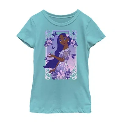 Fifth Sun Disney Little & Big Kid Girls Crew Neck Short Sleeve Regular Fit Encanto Graphic T-shirt In Blue
