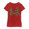 Fifth Sun Disney Little & Big Kid Girls Crew Neck Short Sleeve Regular Fit Minnie Mouse Graphic T-shirt In Red