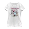Fifth Sun Disney Little & Big Kid Girls Crew Neck Short Sleeve Regular Fit Minnie Mouse Graphic T-shirt In White
