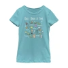 Fifth Sun Disney Little & Big Kid Girls Crew Neck Short Sleeve Regular Fit Princess Graphic T-shirt In Blue