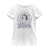 Fifth Sun Disney Little & Big Kid Girls Crew Neck Short Sleeve Regular Fit Snow White Graphic T-shirt In White