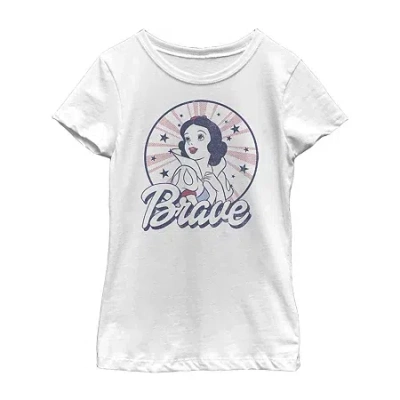 Fifth Sun Disney Little & Big Kid Girls Crew Neck Short Sleeve Regular Fit Snow White Graphic T-shirt